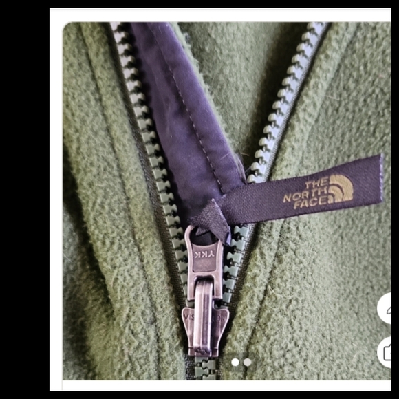 The North Face fleece Green Full Zipper Jacket Fleece Size XXL● - Picture 7 of 9
